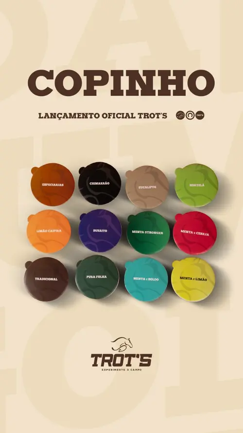 Copinho Trot's, kit individual e portátil de tereré em 12 sabores