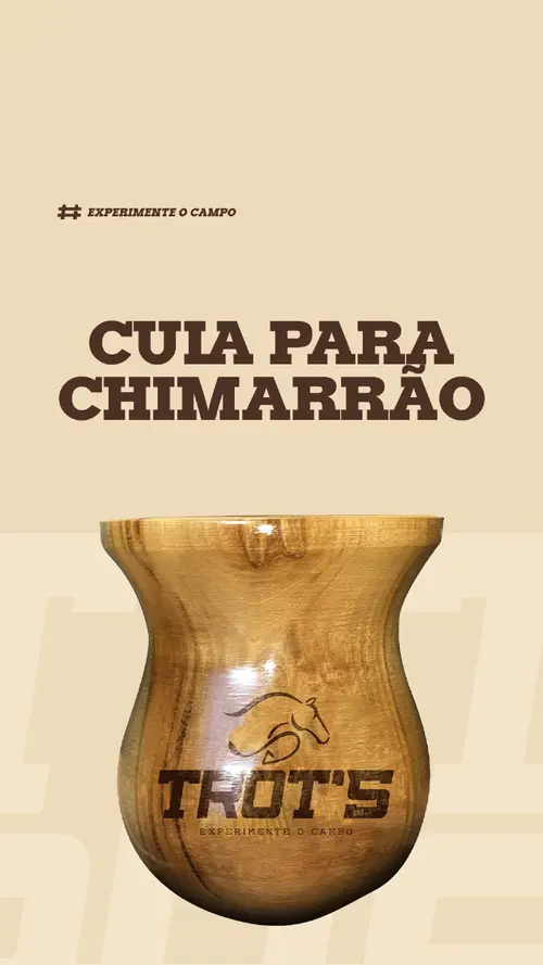 Cuia de madeira Trot's para chimarrão e tereré