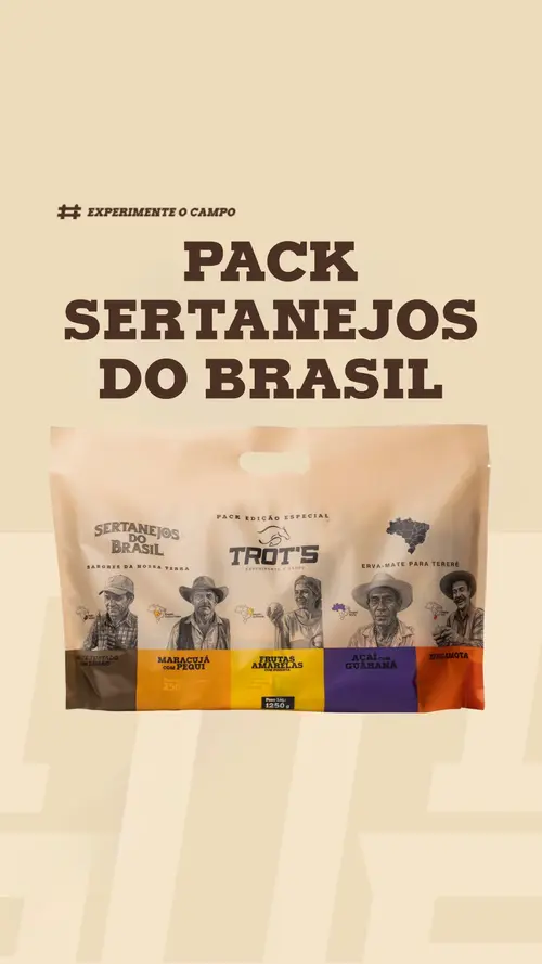 Pack Sertanejos do Brasil, edição especial Trot's com 5 sabores regionais