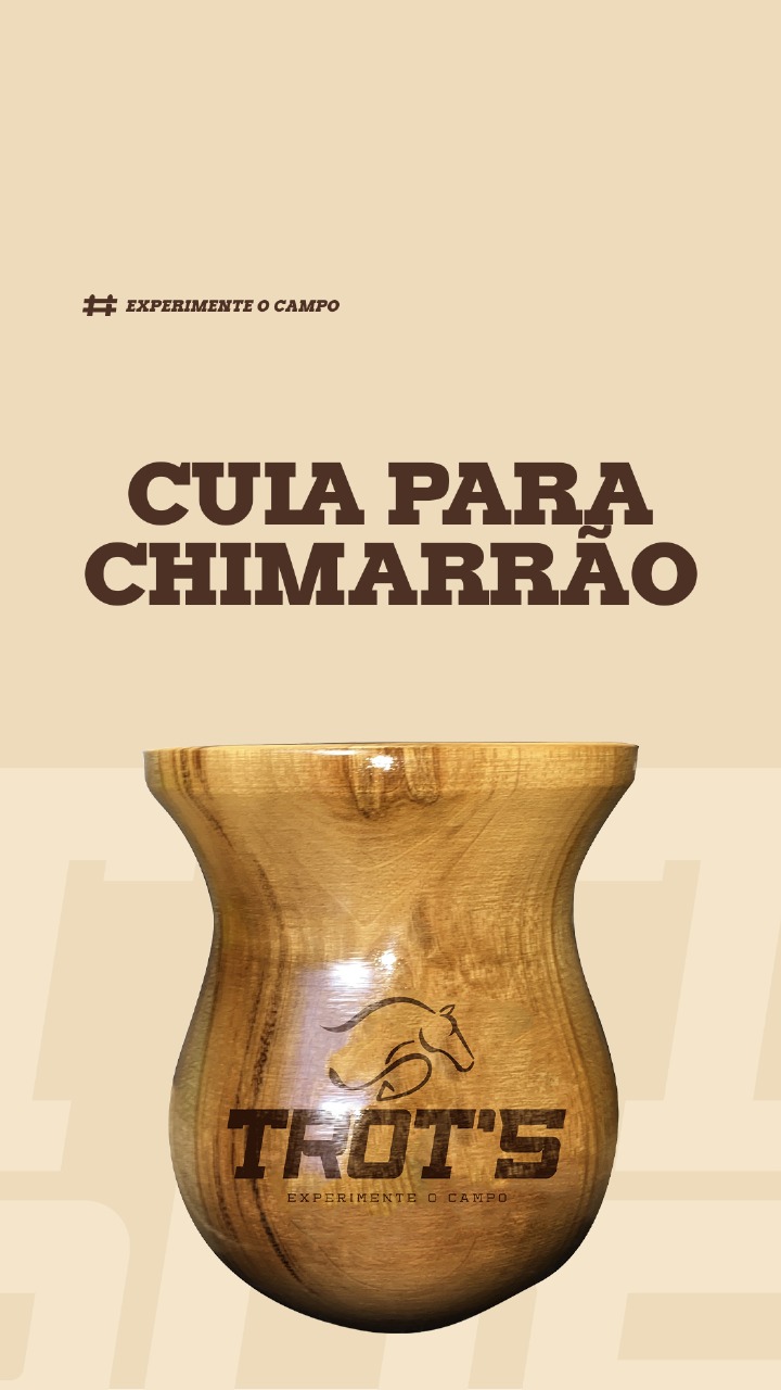 Cuia de madeira Trot's para chimarrão e tereré